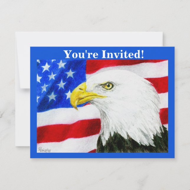 Patriotic Party Invitation - "American Pride" (Front)