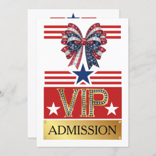 PATRIOTIC PARTY VIP Admission Invitation