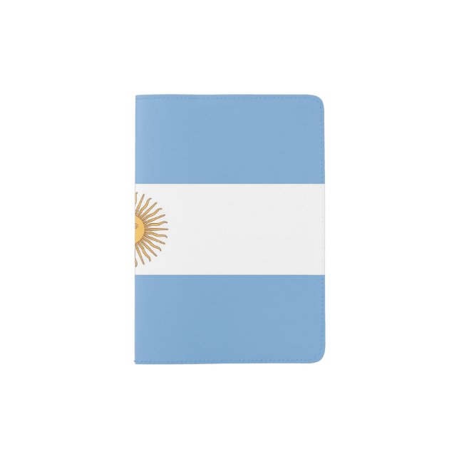 Patriotic Passport Holder with flag of Argentina (Front)