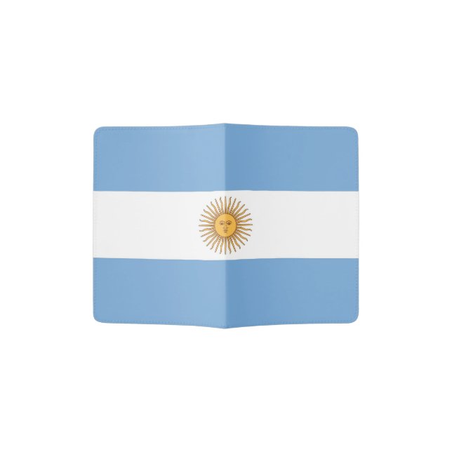 Patriotic Passport Holder with flag of Argentina (Opened)