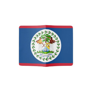 Patriotic Passport Holder with flag of Belize