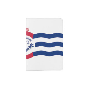 Patriotic Passport Holder with flag of Cincinnati