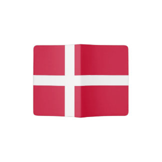 Patriotic Passport Holder with flag of Denmark