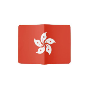 Patriotic Passport Holder with flag of Hong Kong