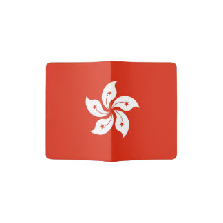 Patriotic Passport Holder with flag of Hong Kong