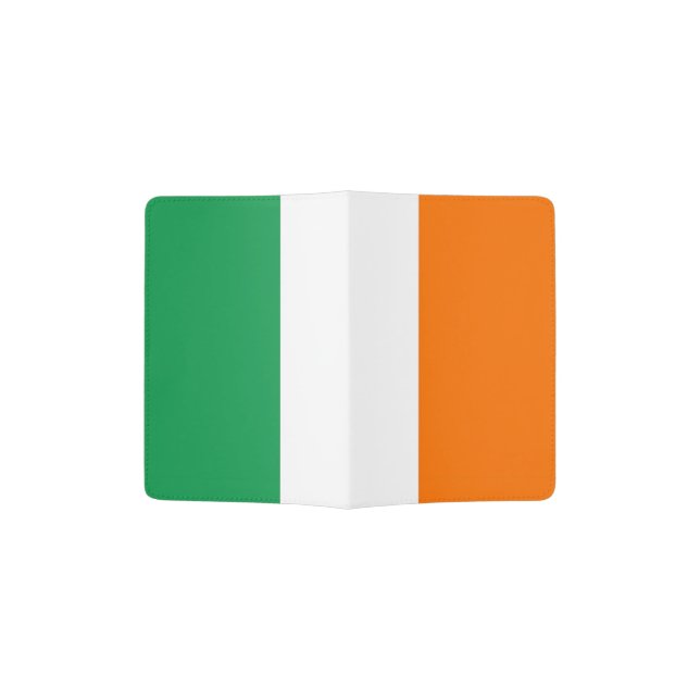 Patriotic Passport Holder with flag of Ireland (Opened)