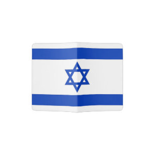 Patriotic Passport Holder with flag of Israel