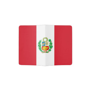 Patriotic Passport Holder with flag of Peru