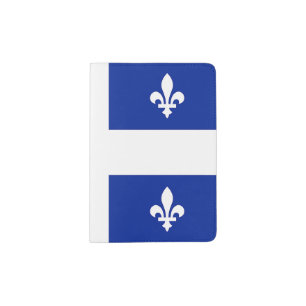 Patriotic Passport Holder with flag of Quebec