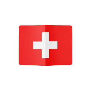 Patriotic Passport Holder with flag of Switzerland