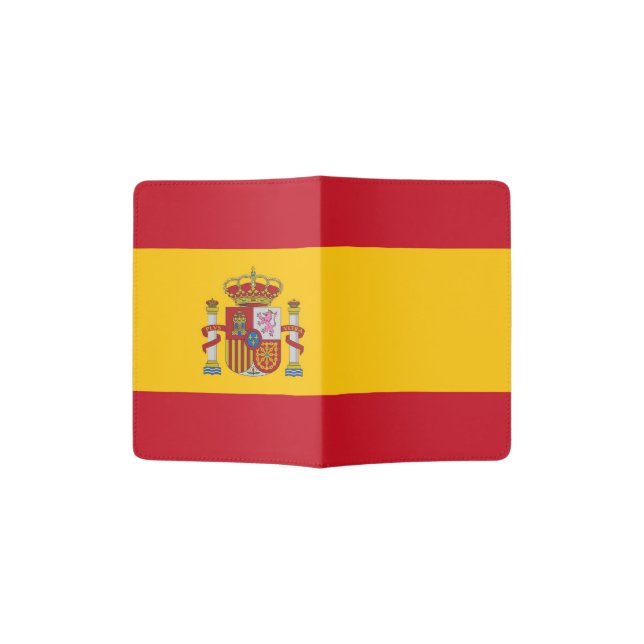 Patriotic Passport Holder with Spain flag (Opened)