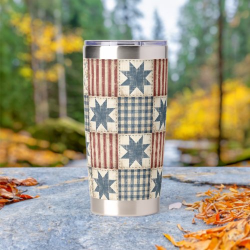 Patriotic Patchwork Americana Insulated Tumbler