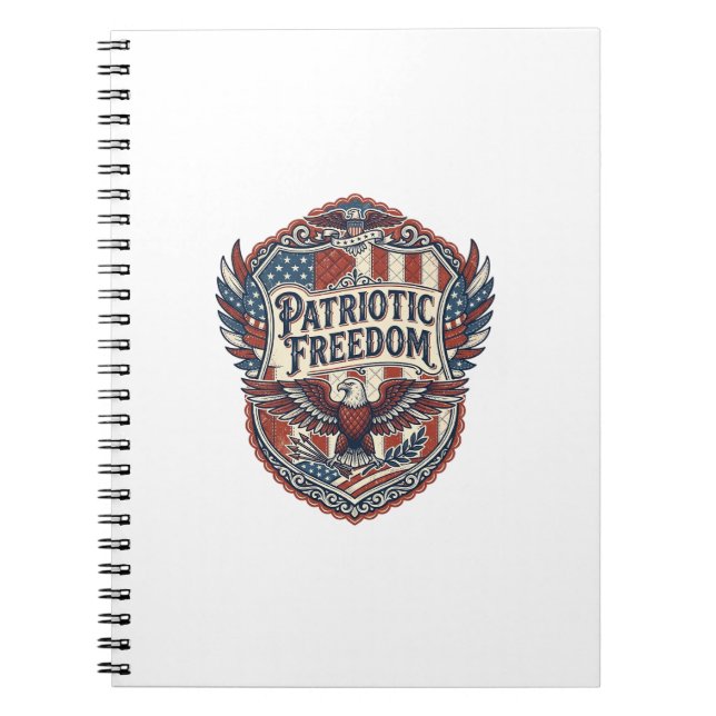 Patriotic Patchwork Artist Notebook (Front)
