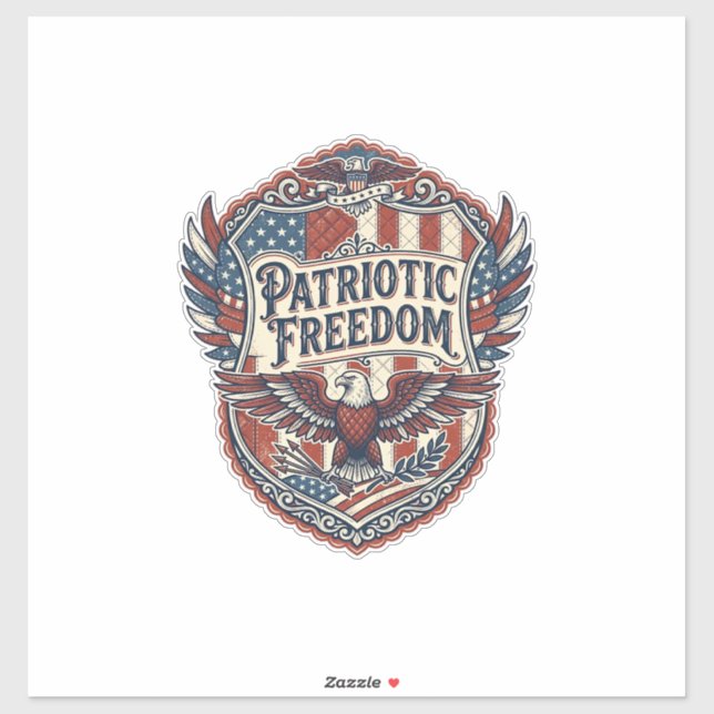 Patriotic Patchwork Artist Sticker (Sheet)