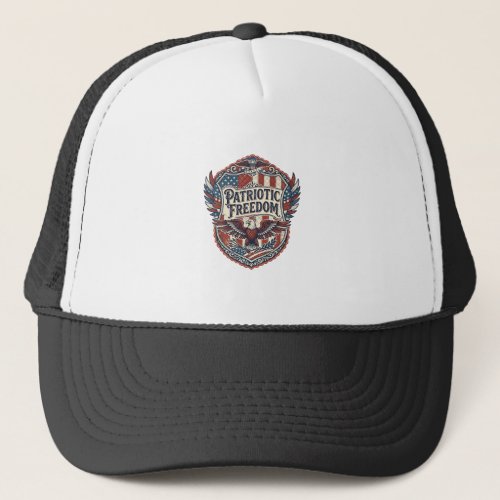 Patriotic Patchwork Artist Trucker Hat