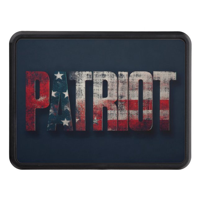 Patriotic, patriot Trailer Hitch Cover (Front)