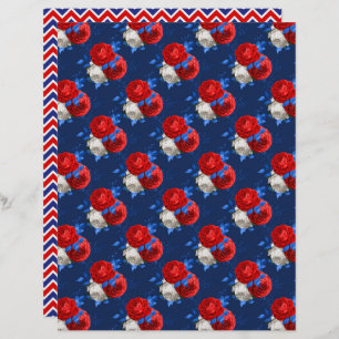 Patriotic Pattern Scrapbook Paper