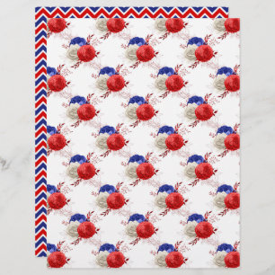Patriotic Pattern Scrapbook Paper