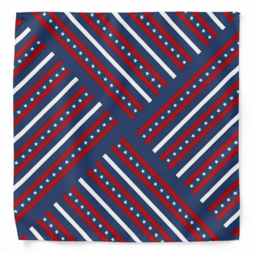 Patriotic Pattern Stripes Bandana