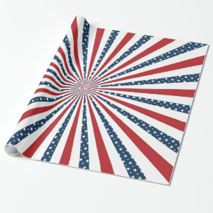 Patriotic pattern wrapping paper