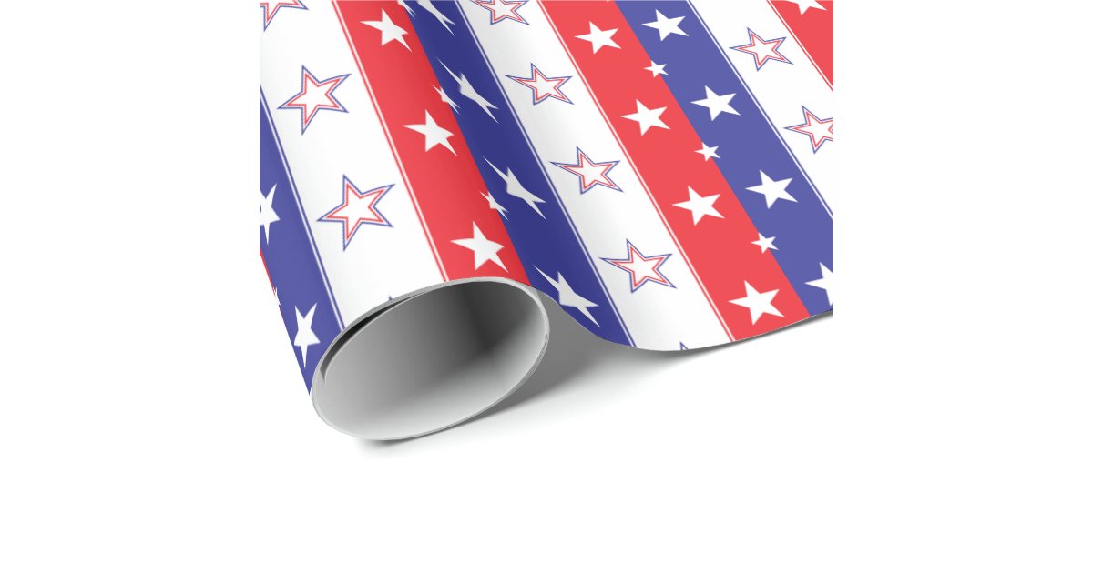 Patriotic Pattern Wrapping Paper | Zazzle