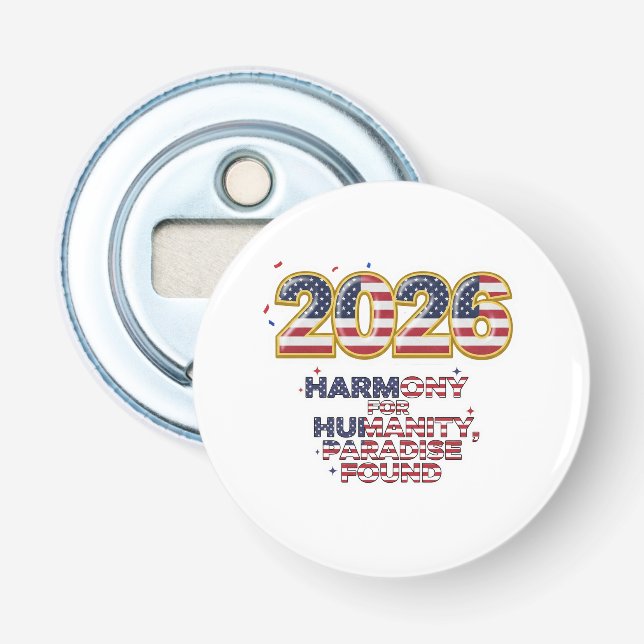 Patriotic Peace Decal Bottle Opener (Front)