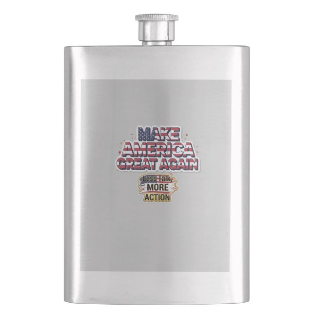 Patriotic Peace Decal Flask (Front)
