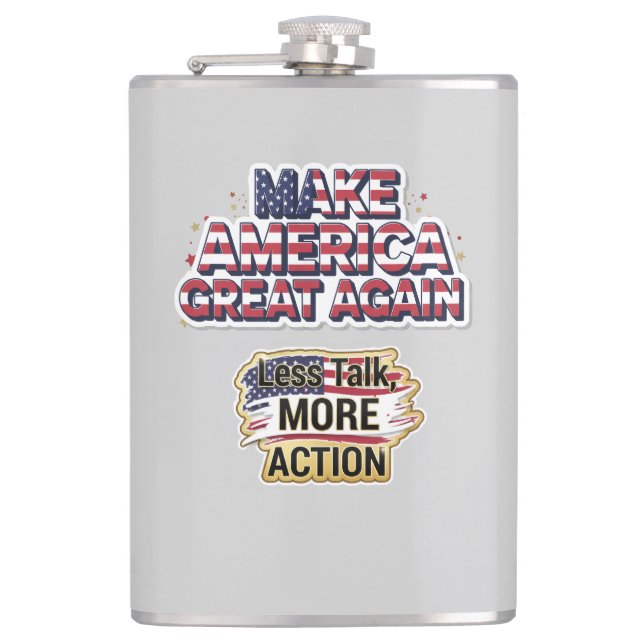 Patriotic Peace Decal Flask (Front)