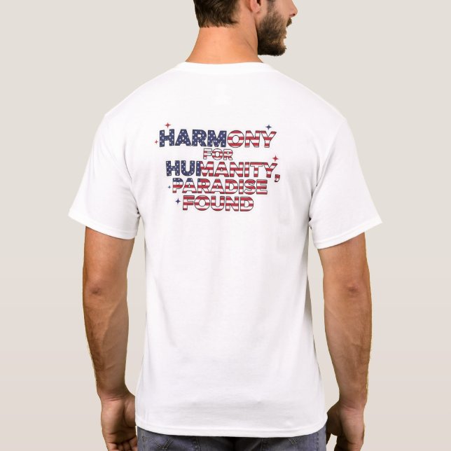Patriotic Peace Decal T-Shirt (Back)