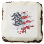 Patriotic Peace Flower 4th of July Party Cake Pops Brownie (Front)