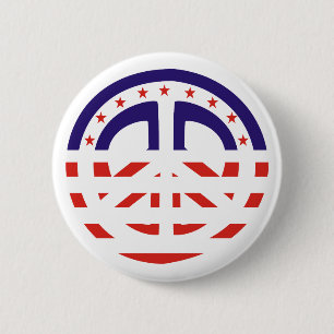 Patriotic Peace Sign button