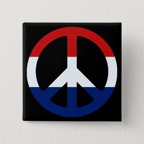 Patriotic Peace Symbol Button