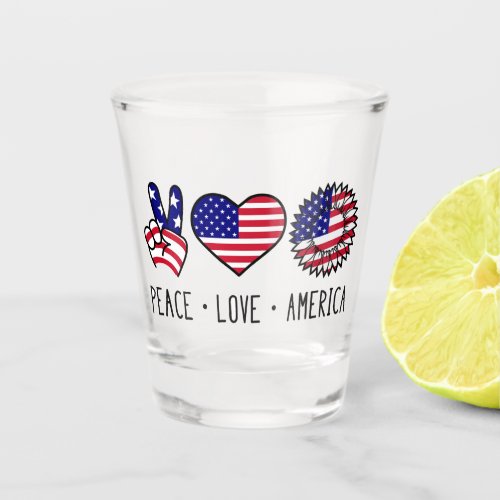 Patriotic Peace & Unity Shot Glass