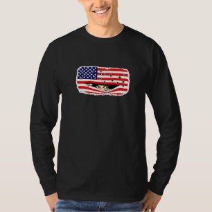 Patriotic Peek A Boo Bullet Hole Ameican Flag T-Shirt