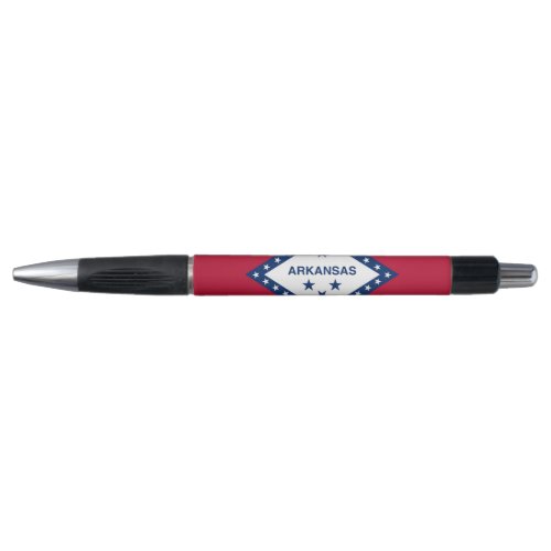 Patriotic Pen with flag of Arkansas State USA