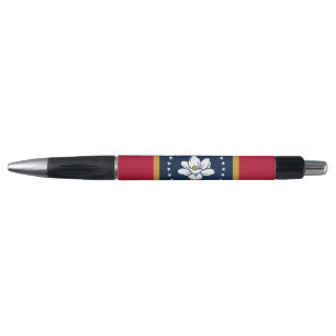 Patriotic Pen with flag of Mississippi, USA