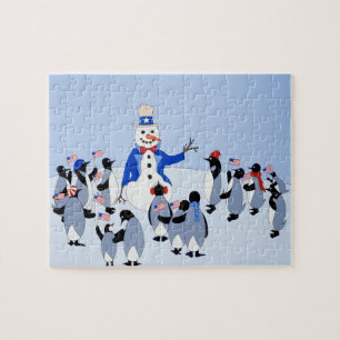 Patriotic Penguins Jigsaw Puzzle