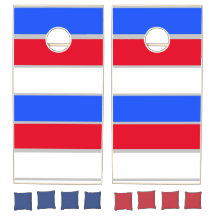 Patriotic personalized cornhole set