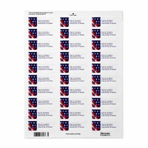 Patriotic Personalized Return Address Labels Zazzle