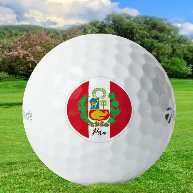 Patriotic Peruvian Flag Golf Balls, Peru Golf Balls (Creator Uploaded)