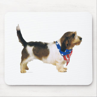 Patriotic Petit Basset Griffon Vendeen Mouse Pad
