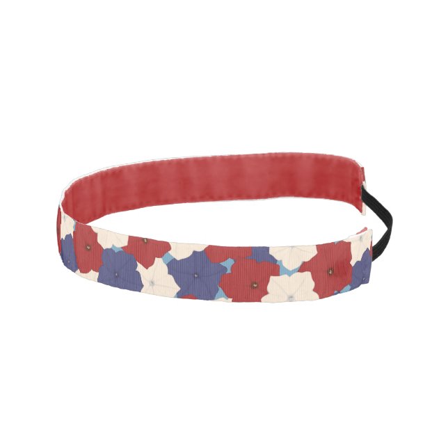 Patriotic Petunias Athletic Headband (Right)