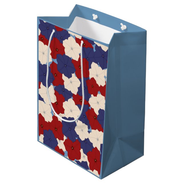 Patriotic Petunias Gift Bag (Back Angled)