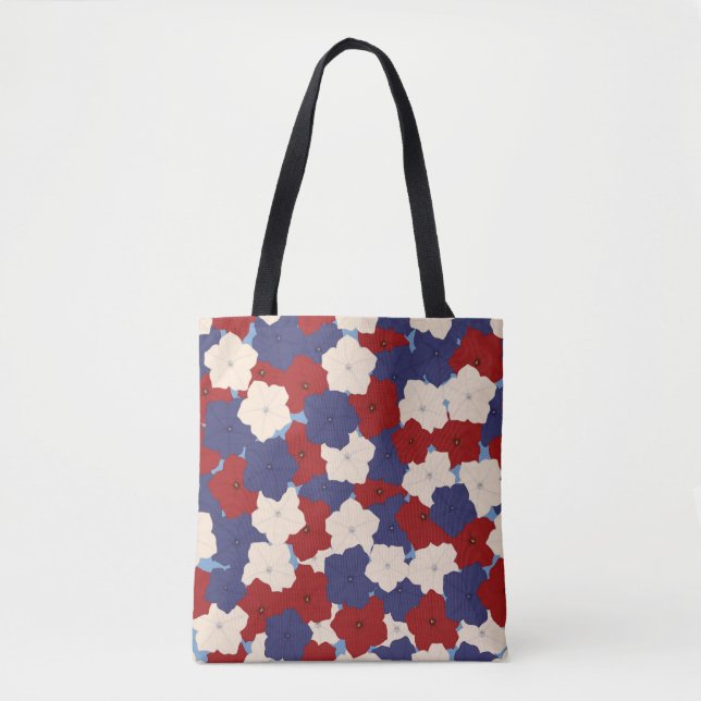 Patriotic Petunias Tote Bag (Front)