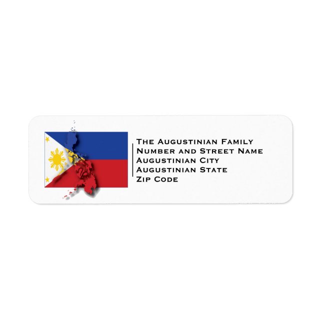 Patriotic | PHILIPPINES FLAG Label (Front)
