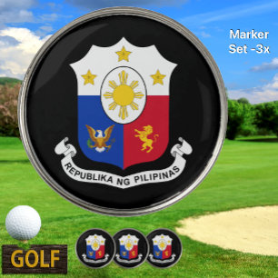 Patriotic Philippines Golf Ball Marker, Flag Marker
