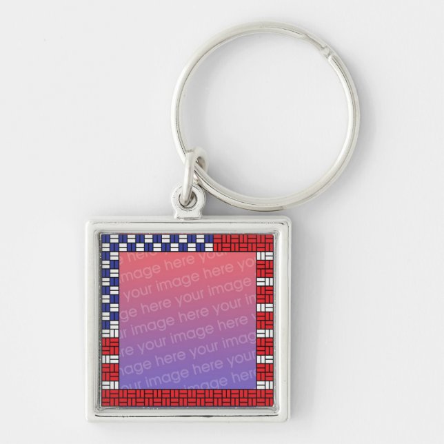Patriotic Photo Keychain (Front)