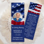 Patriotic Photo USA Flag Funeral Prayer Bookmark