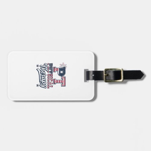 Patriotic Physical Therapy Vintage PT Shirt Design Luggage Tag