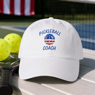 Patriotic Pickleball Coach USA Design Hat